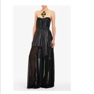 BCBG Max Azria maxi prom dress gown corset NYE
